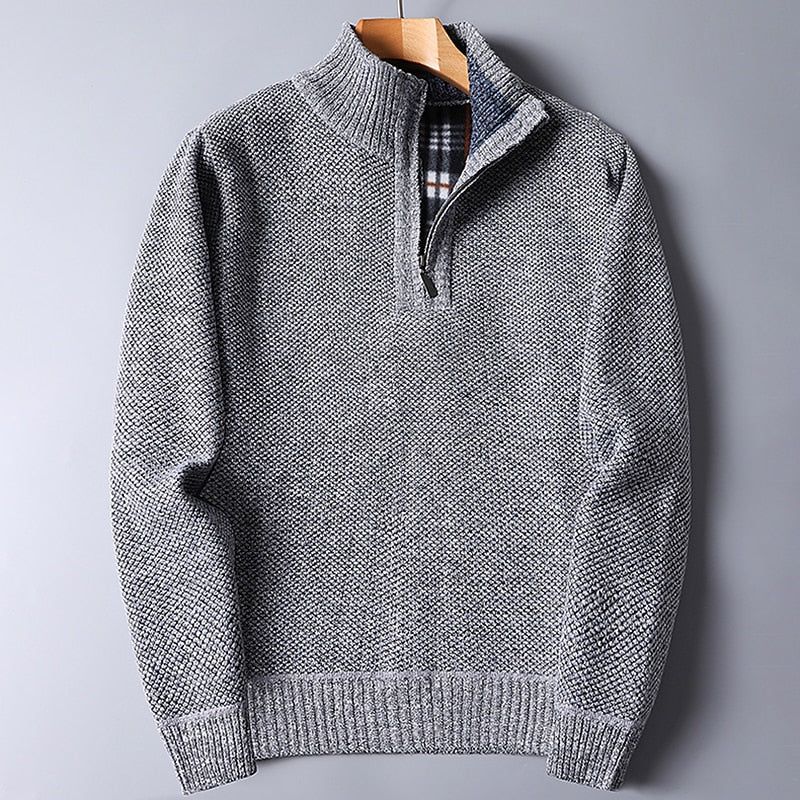 Emerson | Quarter Zip Stand Collar Jumper