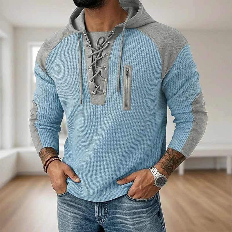 Leverett | Lace Up Hooded Pullover
