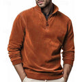 Men's stand collar quarter zip sweatshirt